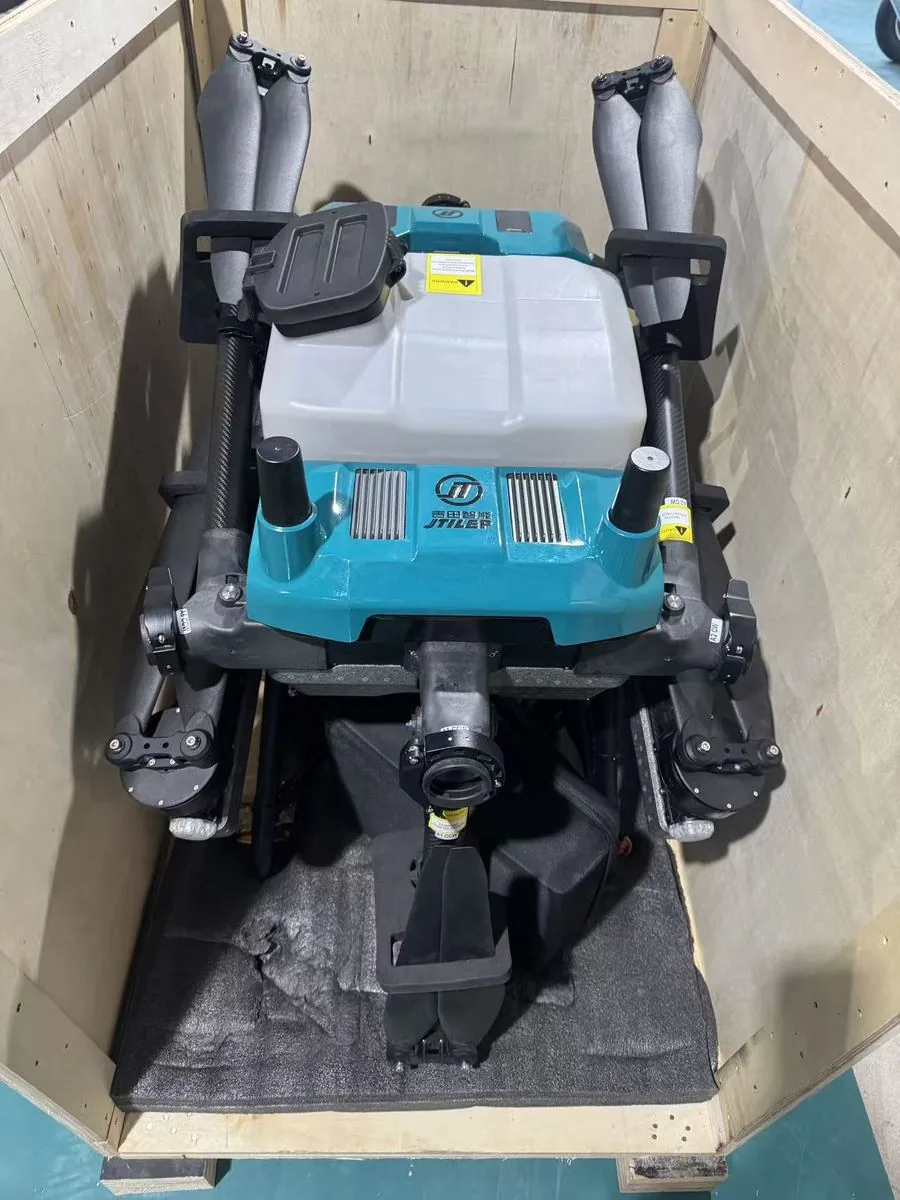 JT-80 spray drone packed in a timber crate for export shipment